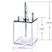 Hookah Set Micro Modern Acrylic Cube Hookah with Heat Management System Silicone Hookah Bowl Silk Hookah Hose Tongs Magical LED Light for Better Shisha Hookah Narguile Smoking