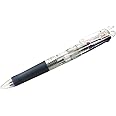 Zebra Clip-On G Series 3 Color Ballpoint Multi Pen, 0.7 mm, Clear Body (B3A3-C)