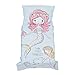 EVERYTHING KIDS Mermaid Aqua, Pink, Yellow 4 Piece Toddler Bed Set - Comforter, Fitted Bottom Sheet, Flat Top Sheet, Standard Size Pillowcase