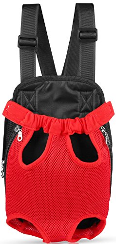 image for GPCT Pet Puppy Sling Carrier Hands Free Shoulder Travel Backpack. Adju