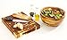 Hardwood Chef Premium Thick Acacia Wood Salad, Serving, and Mixing Bowl 12 x 6 x 12 inch | Rustic High-End Decorative with Slanted Lip for Juices