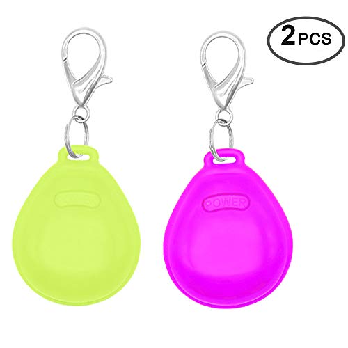 Higo Led Dog Tag for Collars, Weather Safety Lights of Dogs and Cats for Night Walking Dog Collar Light, Included Extra Replacement Batteries, Gifts for Pets(Pink, Green)