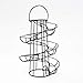 KYY Egg Skelter Spiral Design Metal Egg Rack Egg Dispenser Modern Egg Storage Display Holder, 20-24 Eggs (Black)