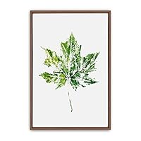 Framed Canvas Wall Art Green Leaves Canvas Prints Home Artwork Decoration for Living Room,Bedroom - 16x24 inches