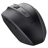Kroma CompactErgo 2.4GHz Wireless Portable Mobile Mouse Optical Mice with USB Receiver, 3 Adjustable DPI Levels, 6 Buttons for Notebook, PC, Laptop, Computer, Macbook - Black