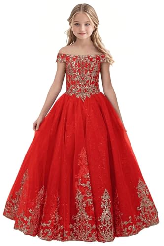 Tulle Flower Girl Dress for Wedding Sparkly