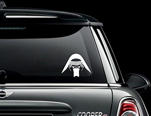 Star Wars Episode 7 Inspired Kylo Ren Vinyl Decal (White, 4"H x 4.3"W)