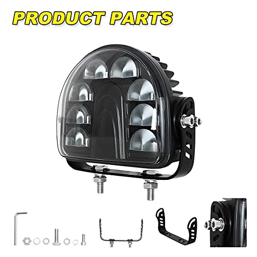 Fuguang 5.4Inch LED Forklift Arch Safety Light Red 25W DC10-80V Arc Zone Safety Lights 1PCS