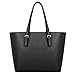 Fashion road Luxury Women's Satchel Hobo Tote Handbag Bag Purse Set, Black, 3 Piece