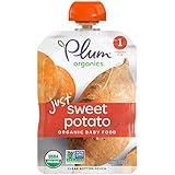 Plum Organics Stage 1, Organic Baby Food, Just Sweet Potato, 3.0 ounce pouch (Pack of 12)