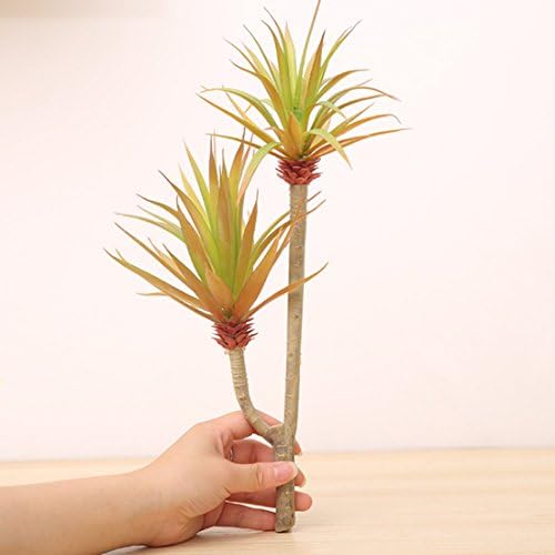 Zerowin Faux Succulents Yucca Artificial Aloe Vera Succulent Plant Picks Assorted Faux Air Plants, green and autumn green (Autumn Green)