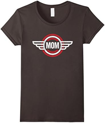 Women's Distressed Mom Superhero Graphic T-Shirt Medium Asphalt