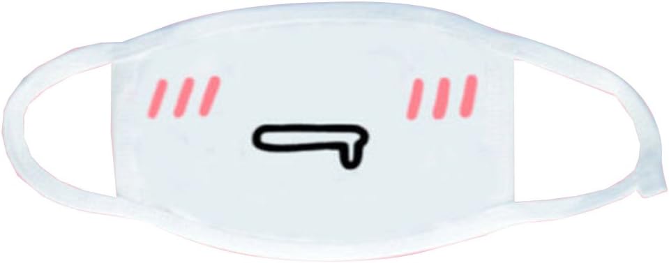 SZTARA White Anti-Dust Cute Anime Cotton Mouth-muffle Kawaii Face Mask Emoticon Kaomoji Fashion Mask
