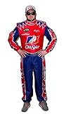 CAL Naughton Jr Nascar Jumpsuit + Cap Costume Talladega Nights (L)