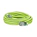 Flexzilla Pro Extension Cord, 12/3 AWG SJTW, 25 ft., Lighted Plug, Indoor/Outdoor, ZillaGreen - FZ512825
