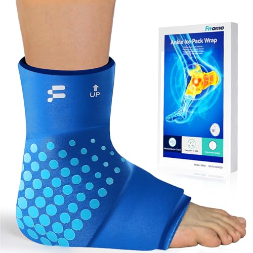 Fitomo kühlmanschette fuß, Wiederverwendbare Gel-Kompresse für Kälte& Wärmetherapie, hält 25% länger, ideal bei Verstauchungen, Bänderriss