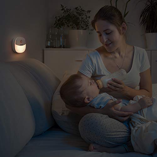 image for AUVON Rechargeable Motion Sensor Night Light, Warm White LED Stick-On 