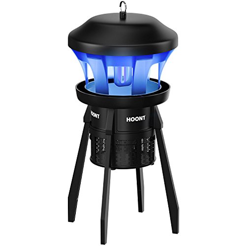 Hoont Indoor Outdoor 3-Way Mosquito and Fly Trap Killer with Stand - Bright UV Light, Fan & Attractant / Get Rid of All Mosquitoes, Wasps, Etc. – Perfect for Gardens, Yards, Patio, etc. [UPGRADED]