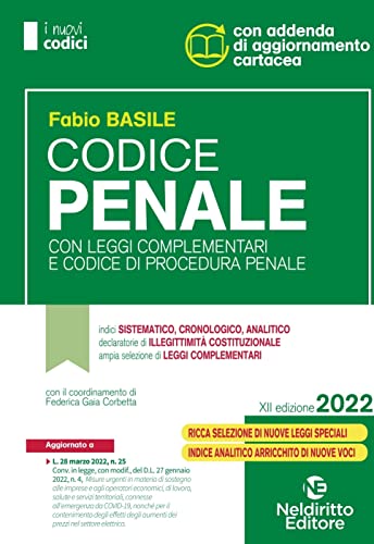 Codice penale con leggi complementari e codice di procedura penale