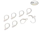 100PCS Silver Plated Leverback Earrings Earring Findings By IDS-1510MM
