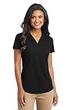 Port Authority Ladies Dry Zone Grid Polo, Black, Large