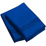 Mellanni Luxury Pillowcase Set - Brushed Microfiber 1800 Bedding - Wrinkle, Fade, Stain Resistant - Hypoallergenic (Set of 2 Standard Size, Imperial Blue)