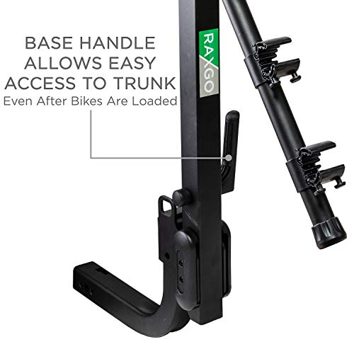 Premium Hitch Mounted 4 - Bike Rack Carrier, Sturdy Bicycle Swing Away Rack - Fits 2" Receiver - Foldable Design, Tilt Handle for Extra Convenience - Transports Up to 132 Lbs. - Easy Assembly