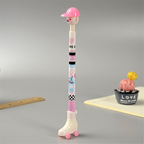 Cute Kawaii little Skating child shape Kawaii Random Color Shipping Ball point Pens For students school supplies (6)