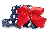 Mud Pie Baby Girl Polka Dot Sun Hat With Hair Bow
