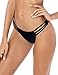 RELLECIGA Women's Triple Strappy Thong Bikini Bottoms