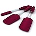 Ultra Premium 3 Pc Silicone Spatula Set, Ergonomic Long Palm Handle Grip w Hanging Holes. 450°f Heat-Resistant Silicone Utensils, Non-Stick 4 Cooking, Sautéing, Scraping, Decorating & Baking