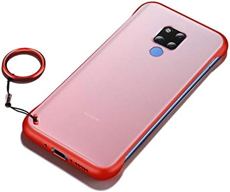 EUDTH Huawei Mate 20 X Case, Ultra-thin Transparent Matte Finish PC Hard Back Protective Case with Metal Ring Drop Protection Slim Fit Cover for Huawei Mate 20 X 7.2 - Red
