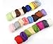 Set of 36 Colors Wool Roving Wool Fibre Yarn Roving DIY Craft Materials