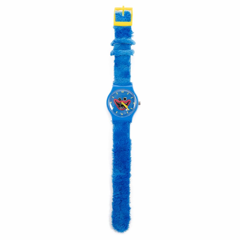 Poppy Playtime - Huggy Wuggy Wrist Watch (Adjustable Watch w/Fuzzy Fur Straps)