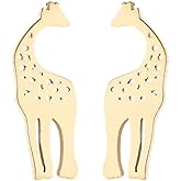 Minimalist Giraffe Stud Earrings for Women Stainless Steel Animal Drop Dangle Earring Cute Jewelry Gifts Birthday