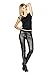 Suko Ponte Leggings for Women with Sexy Faux Leather 17170 Black 2
