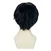 Cfalaicos Mens/Boys Natural Daily Hair, Durarara Orihara Izaya Cosplay Costume Wig Short Layered Black Wig