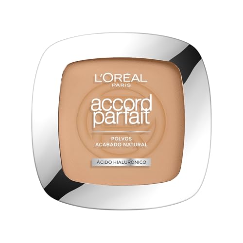 L'Oréal Paris - Poudre Fondante Accord Parfait, cipria fondente perfezionatrice, per pelli normali a miste, colore: Beige rosato (3.R), 9 g.