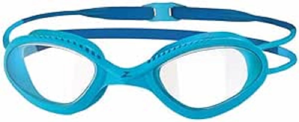 Zoggs Tiger Adult Swimming Goggles, UV protection swim goggles, Quick Adjust Comfort Goggles Straps, Fog Free Swim Goggle Lenses, Goggles Adults Ultra Fit, Clear Lenses