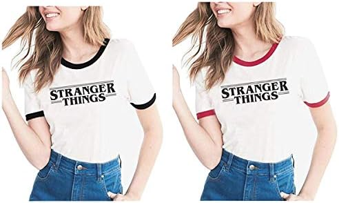 Womens Stranger Things T Shirt Short Sleeve Funny Graphic Tops