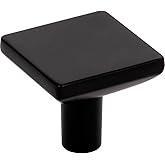 Elements 1-1/4" Overall Length Matte Black Walker 1 Square Knob