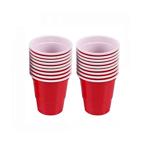 PARTY BARGAINS 2oz Plastic Shot Glasses (120 Pack) Mini Red