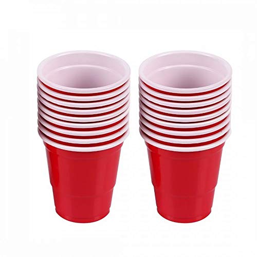 PARTY BARGAINS 2oz Plastic Shot Glasses (120 Pack) Mini Red