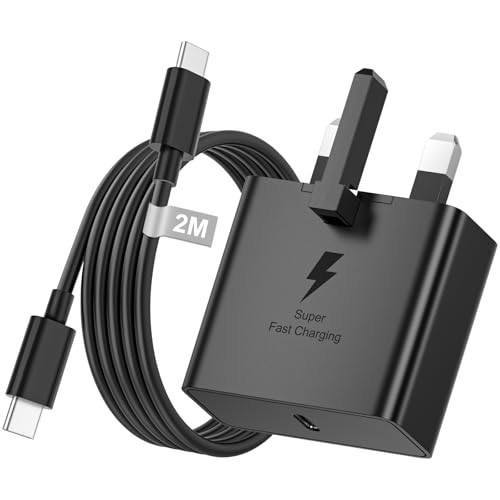 45W USB C Plug and Cable 2M USB C Charger, Type C Charger Cable Fast Charging USBC Plug for Samsung Galaxy S26/S25 Ultra/S25/S24/S23/S22/S21/S20FE/S10/A53/A54/A55/A13, Super Fast Charger for Samsung