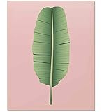 Banana Leaf, Tropical Art, Banana Leaf Art, Palm Leaf Print, Tropical Wall Print, Botanical Wall Art, Pink leaf art, Minimalist Print, Leaf Art Print, Leaf Wall Art, Boho Art Print, Bohemian Art, 8x10
