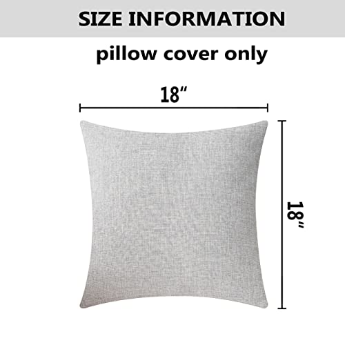 Home Brilliant Linen Pillow Covers 18x18 Decorative Throw Pillow Cover