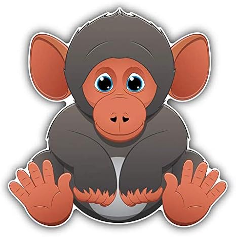 Amazon Com Magnet Baby Monkey Cute Cartoon Window Truck Car Vinyl Flexible Magnet Magnetic Bumper Sticker 4 X 5 Home Kitchen