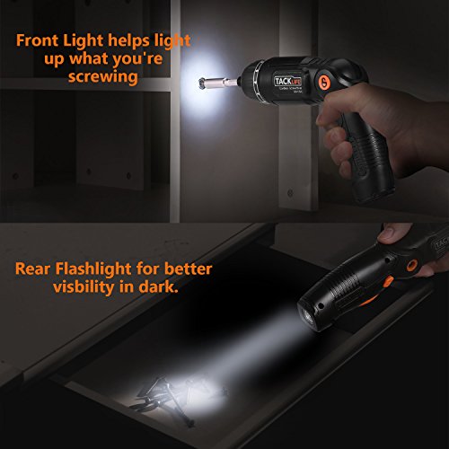 TACKLIFE Cordless Screwdriver, 3.6V 2.0Ah Electric Screwdriver