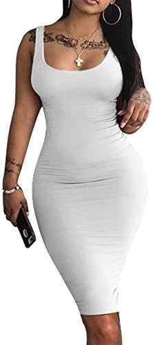 LAGSHIAN Women's Sexy Bodycon Tank 