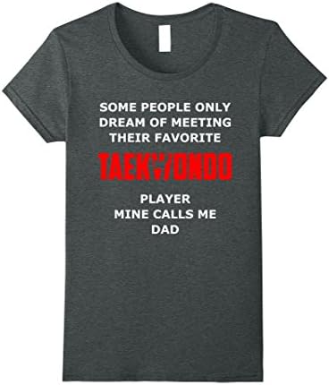 Womens Taekwondo Player Mine Calls Me Dad Shirt Father Day XL Dark Heather